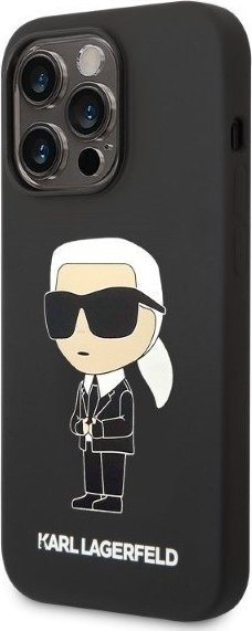 Kapak telefoni Karl Lagerfeld KLHCP14XSNIKBCK, për iPhone 14 Pro Max, silikon, i zi