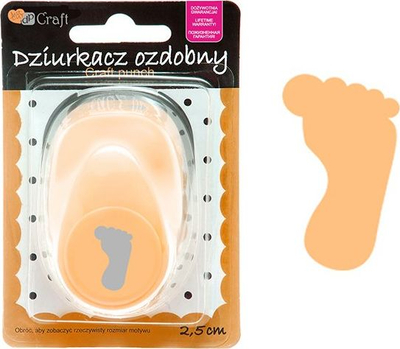 Shpuese dekorative letre DP Craft Foot, 2.5 cm, portokalli