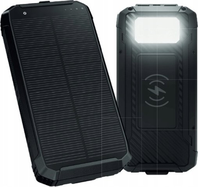 Power bank Platinet 10000mAh, karikim wireless 15W, panel diellor, i zi
