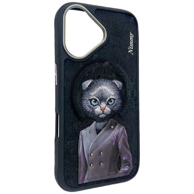 Футрола за телефон Nimmy Magnetic Cute Pet MagSafe за iPhone 16, магнетна, отпорна на удари, црна