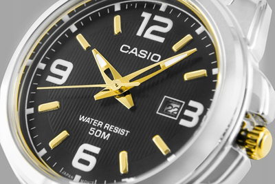 Рачен часовник Casio LTP-1314SG-1AV, аналоген, со метална двобојна нараквица, за жени