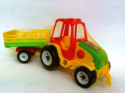Lodër traktor me rimorkio CHOIŃSKI CHOIŃ 404, plastikë, për fëmijë, shumëngjyrëshe
