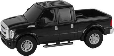 Lodër kamionçinë Ford F-350 Leantoys, me mekanizëm fërkimi, shkalla 1:28, e zezë