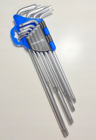 Set çelsash Torx Hogert Technik HT1W818, 9 copë, çelik krom vanadium