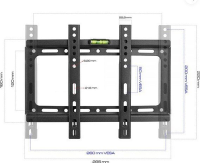 Mbajtëse muri Strong TV Wall Mount, 13"–50", e zezë