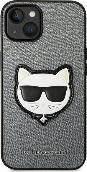 Këllëf telefoni Karl Lagerfeld për iPhone 14, 6.1", argjendtë