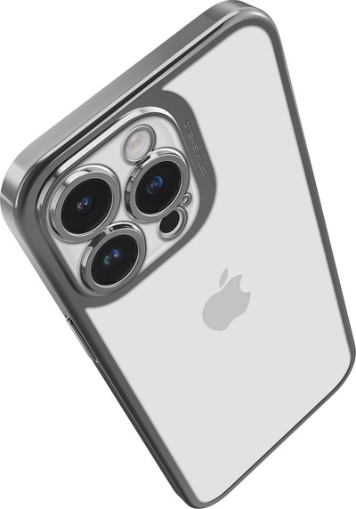 Mbulesë telefoni Spigen Optik Crystal, për iPhone 14 Pro Max, transparente, gri krom