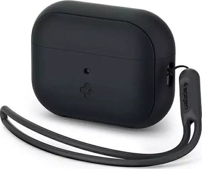 Mbulesë mbrojtëse Spigen Protective Case për AirPods Pro 2, silikon, me rrip, e zezë