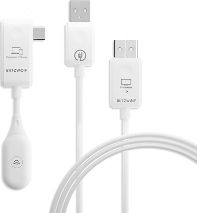 Adapter transmetues BlitzWolf BW-CS7, USB-C n'HDMI, me valë, i bardhë