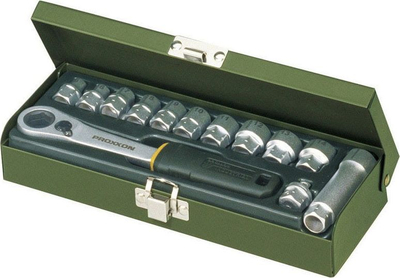 Set çelësash tuborë Proxxon PR23602, 13 copë, 1/4", në kuti metalike