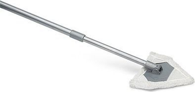 Mop dyshemeje Rotho Small Microfiber, kokë trekëndore, dorezë teleskopike, gri
