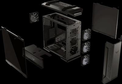 Kasa PC Asus TUF Gaming GT501, ATX EATX, Aura Sync RGB, e zezë