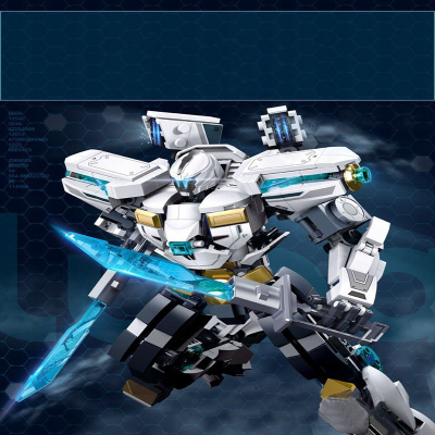 Set ndërtimi Sluban P.R. Mecha Atomic Storm M38-B1151, 561 copa, i bardhë gri