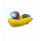 Lodër varke për vaskë Bburago BB Junior Splash N Play Rescue Raft, me drita, efekt flluskash, e verdhë