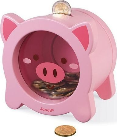 Qyp kursimi druri Janod Pig, dizajn derrkuc, ngjyrë rozë