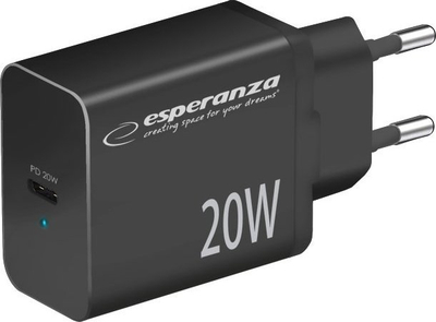 Karikues muri Esperanza EZC104K, 20W, USB C, i zi