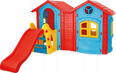 Kënd lojrash Woopie House, me rrëshqitëse 123 cm, plastikë e fortë, shumëngjyrësh