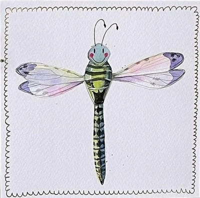Честитка Tassotti S519 Dragonfly, 160 x 160 mm, со плик, шарена