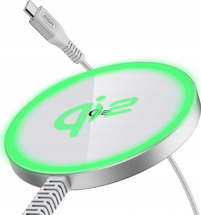 Karikues wireless ESR HaloLock Qi2 Mini, magnetik MagSafe, 15W, gri