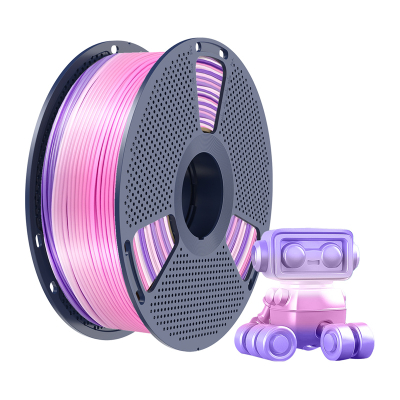 Filament 3D SUNLU Silk PLA+ Rainbow-03, 1.75 mm, 1 kg, gradient rozë vjollcë
