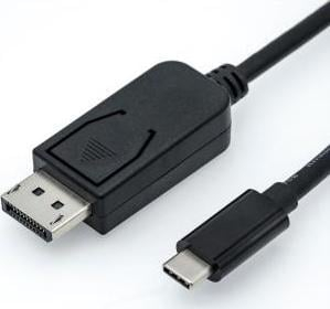 Kabllo Roline DisplayPort në USB-C, 1 m, e zezë