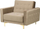 Fotelje velvet me recliner, stil modern me dantella tufted, këmbë ngjyrë ari, bezhë