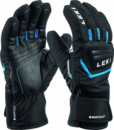 Doreza skish Leki Griffin S Junior 5.0, për kalamaj, blu cian