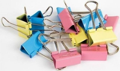 Kapëse dokumentesh FANDY Clips 19mm, set 40 copë, shumëngjyrëshe