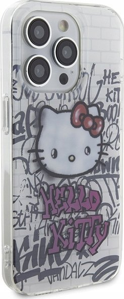 Futrollë telefoni Hello Kitty HKHCP13LHDGPHT, për iPhone 13 Pro 6.1", hardcase TPU, e bardhë