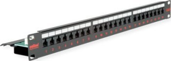 Patch panel ROLINE 26.11.0362, Cat 6 Class E, 24 porta, 19", i zi