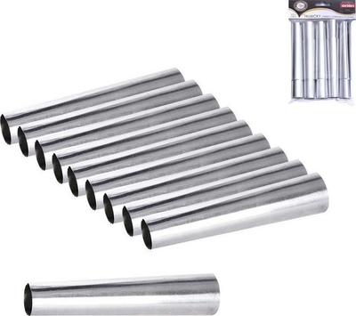 Set kallëpash për tuba kremi Orion, 10 copë, metal i kromuar, argjend