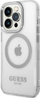 Mbrojtëse telefoni Guess Metal Outline MagSafe, iPhone 14 Pro Max, transparente, argjendtë