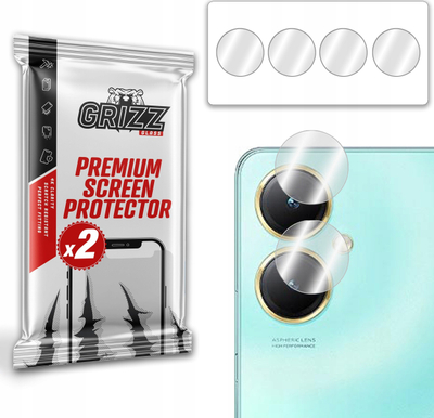 Xham mbrojtës kamere GrizzGlass HybridGlass për vivo Y35+, 2 copë, i tejdukshëm
