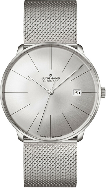Orë dore për meshkuj Junghans Meister Fein Automatic, e argjendtë