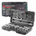 Сет на наковални клучеви Rockforce RF-68262-5, 26 парчиња, 3/4\" и 1\", во пластичен куфер