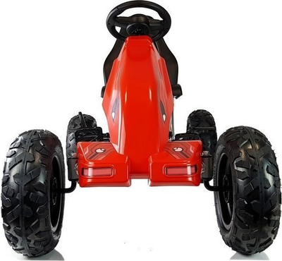 Gokart me pedale Lean Cars Go-Cart B012, fren me dorë, sedilje e rregullueshme, i kuq