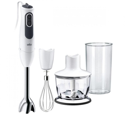 Рачен блендер Braun Minipimer 3 Vario MQ3135 Sauce, 750W, 11 брзини, бела и црна