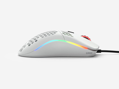Maus gaming Glorious Model O, optik, me RGB, i bardhë mat