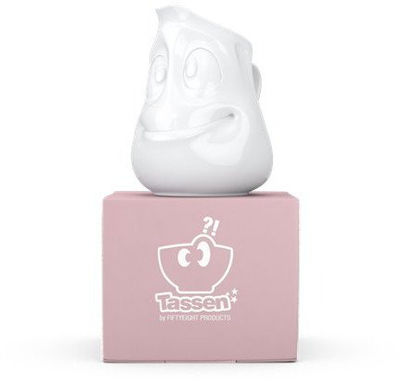 Kubë qumështi FIFTYEIGHT Creamer Jug Jolly Face, porcelan, 325 ml, e bardhë