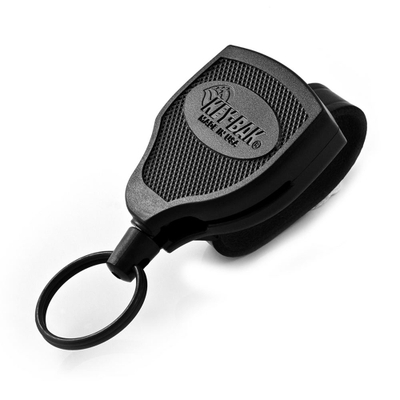 Mbajtëse çelsash KEY-BAK Super48 S48-LEK, kabllo që tërhiqet 48", fibër Kevlar, e zezë