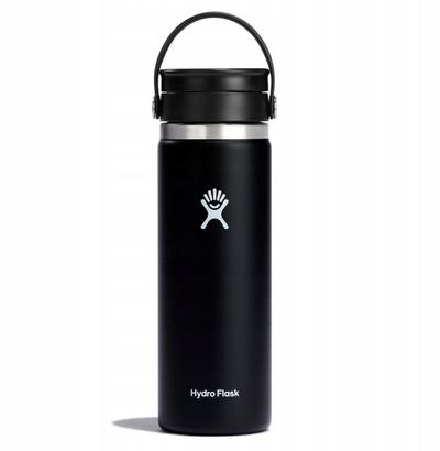 Termus për kafe Hydro Flask 20oz, çelik inoks, me kapak Flex Sip, i zi