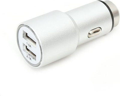 Karikues makine Omega, USB, 2.1A, metalik argjendtë