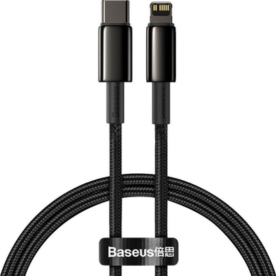 Kabllo Baseus, USB-C në Lighting, 1m, e zezë