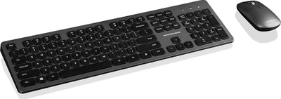 Set tastierë dhe mi MODECOM 5200C, wireless, me adaptor USB, i zi