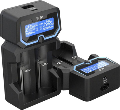 Karikues baterish Xtar X2, Li-ion, 2 vende, i zi