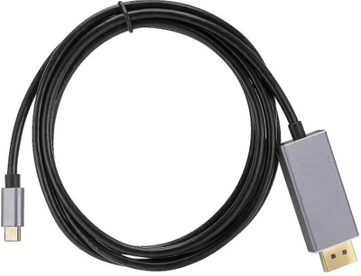 Kabllo RoGer USB C në DisplayPort RO USBC2DP4K1.8M SI, 1.8 m, 4K 60Hz, argjendi