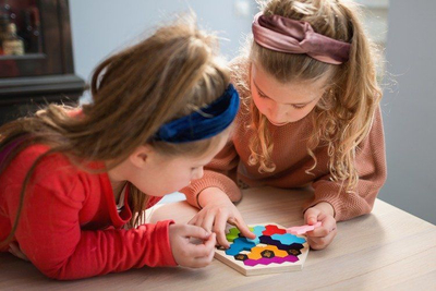 Lojë puzzle BS Toys Beezzz, 30 karta sfidash, edukative, shumëngjyrëshe