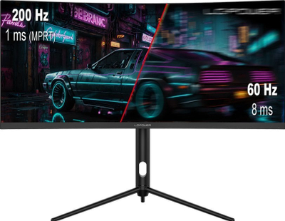 Гејминг монитор LC-Power LC-M30UWFC, 30\", 200Hz, UltraWide, црн