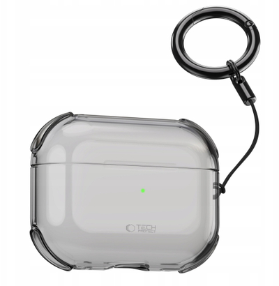 Mbulesë Tech-Protect Bounce për Apple AirPods Pro 3, me unazë varëse, gri ash
