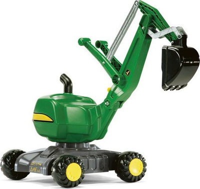 Lodër eskavator Rolly Toys John Deere, vetëlëvizës, plastikë, jeshil